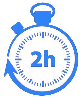 image d'un chronomètre qui indique 2 heures